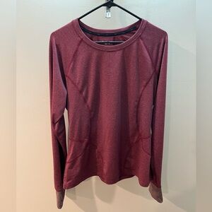 Hyba Striped Activewear Long Sleeve Top - XL